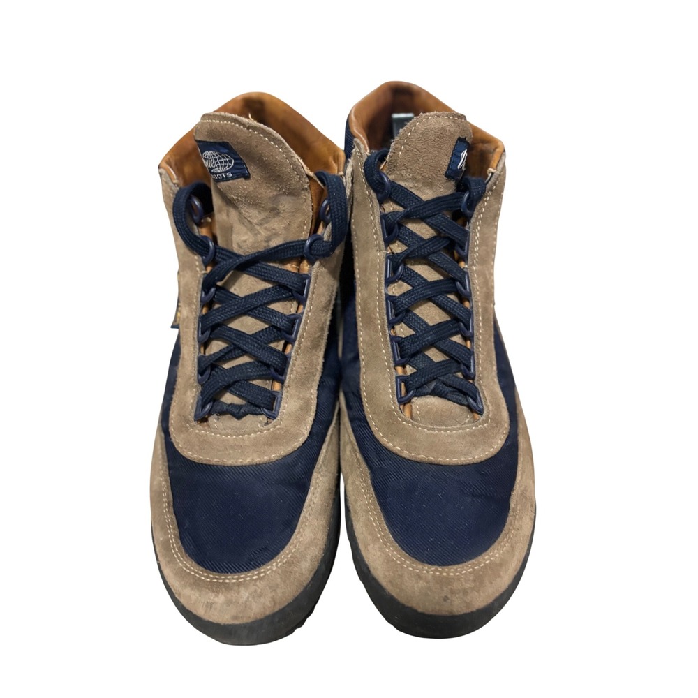 Vasque Gore-Tex Hiking Boots Mens 10 M Navy Blue Tan Suede Made in Italy 7534